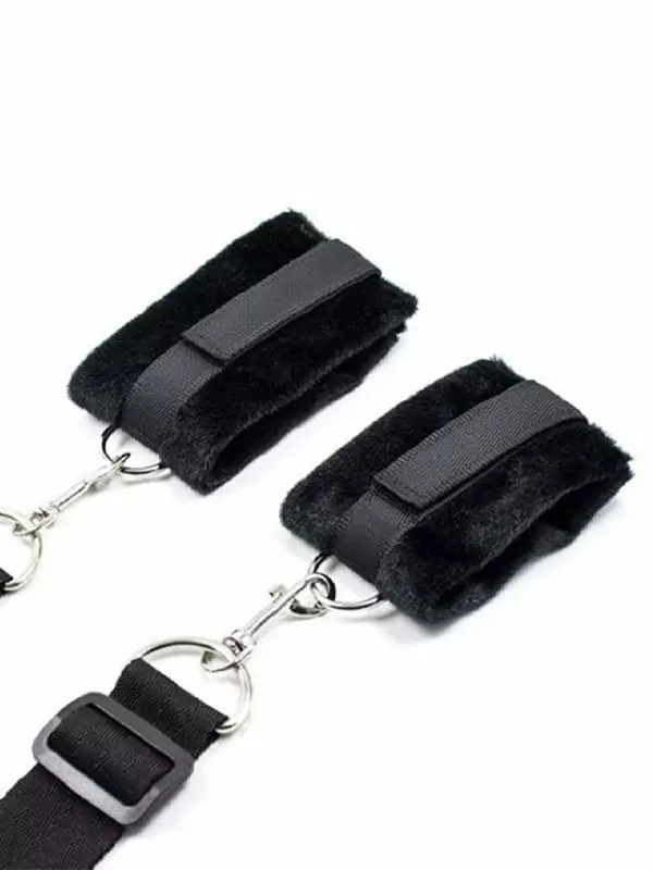 Набор бондажей Frisky, для фиксации на кровати, 7 предметов, черный