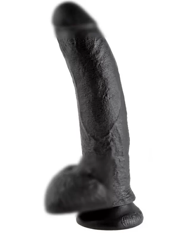 Реалистичный фаллоимитатор Pipedream King Cock 9 Cock with Balls, с мошонкой, 23 см, диаметр 5,1 см, черный