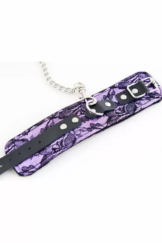 Кружевные наручники TOYFA Marcus – пурпурный