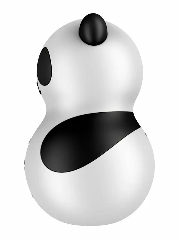 Вакуумный стимулятор клитора Satisfyer POCKET PANDA, технология Air Pulse, 8,8 см, 23 режима, в форме панды, черный с белым