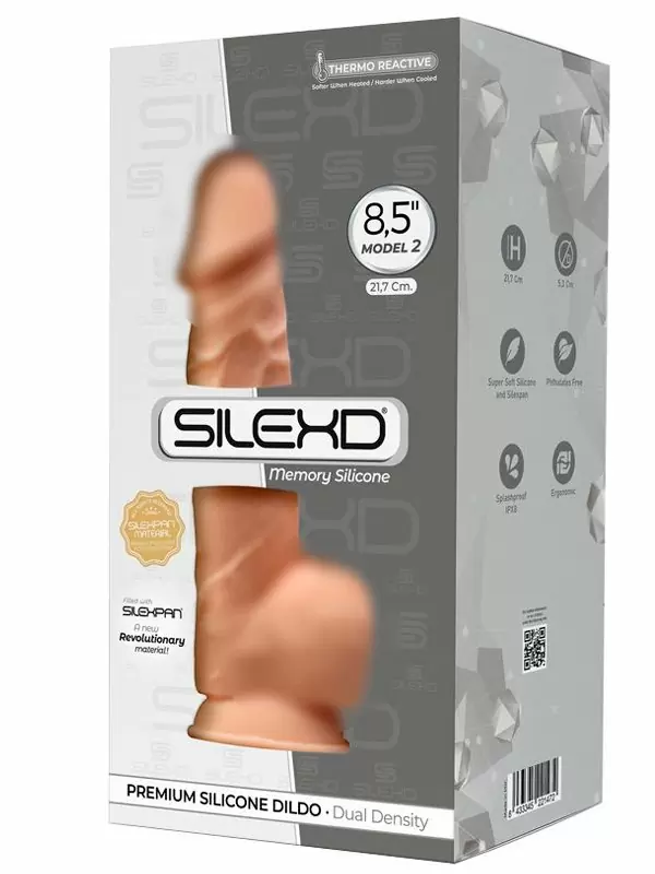 Реалистичный фаллоимитатор SILEXD Model 2, 21,7 см, силикон, светлый телесный
