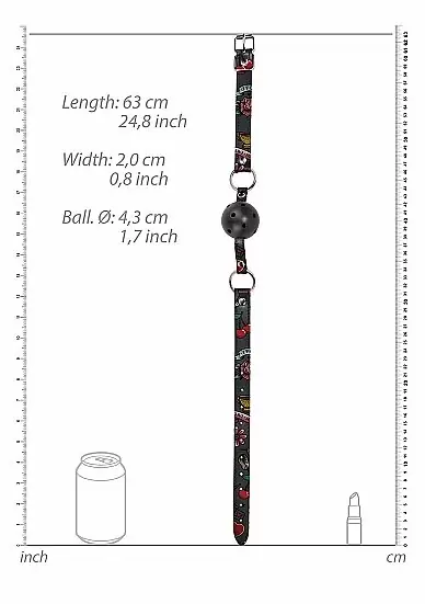 Кляп Breatheable Ball Gag Old School Tattoo Style