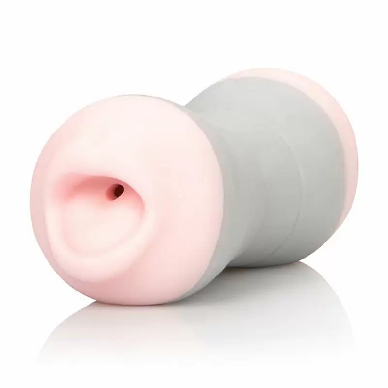 Двухсторонний мастурбатор ротик и анус Colt Double Down – розовый с серым