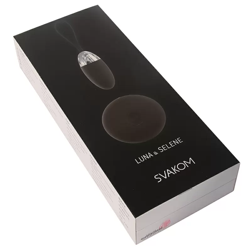 Два взаимоуправляемых вибратора: виброяйцо с пультом Luna Selene беспроводной – черный