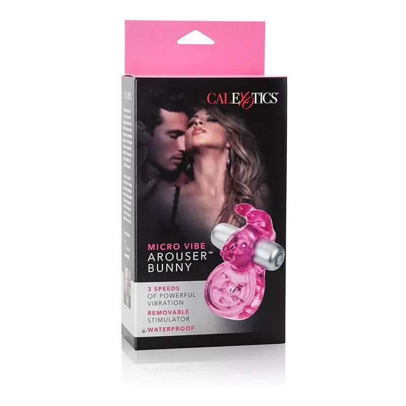 Эракционное виброкольцо со стимулятором клитора Кролик Micro Vibe Arouser Bunny – розовый