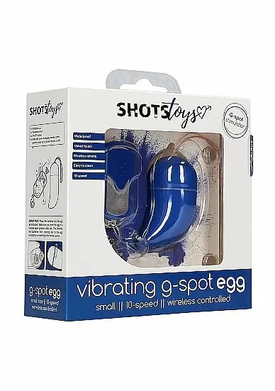 Виброяйцо для стимуляции точки G с пультом управления Small Wireless Vibrating G-Spot Egg (Голубой)