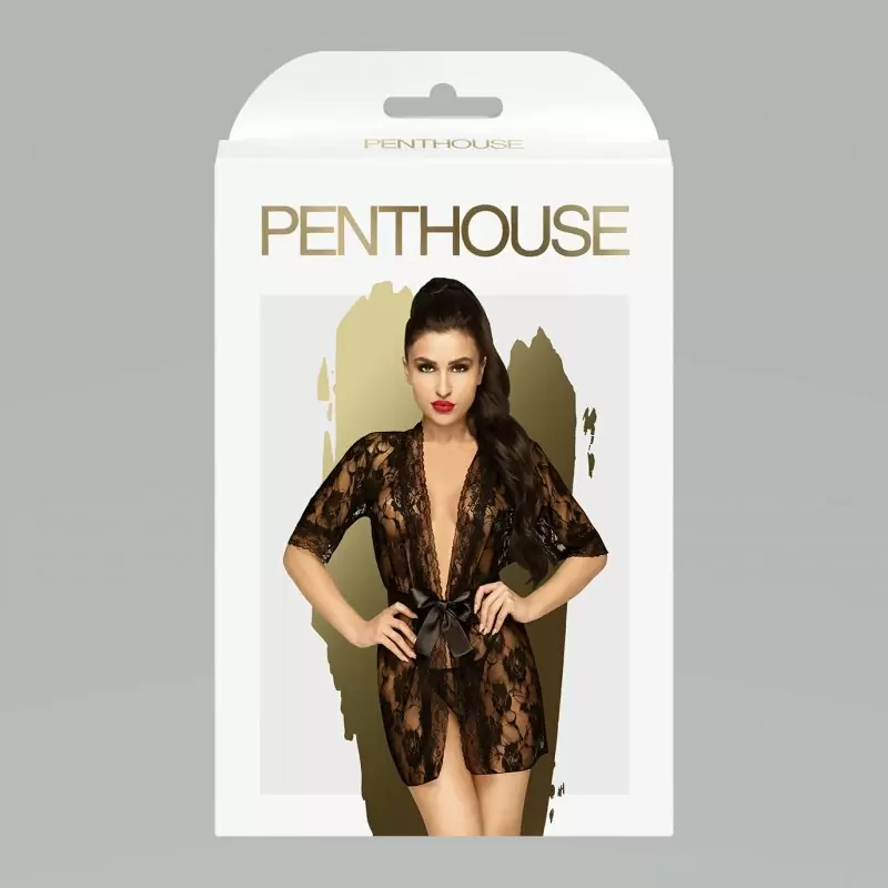 Полупрозрачный ажурный халат 