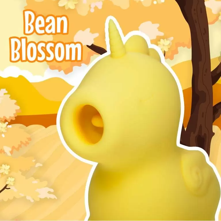 Стимулятор клитора с язычком Unihorn Bean Blossom, желтый