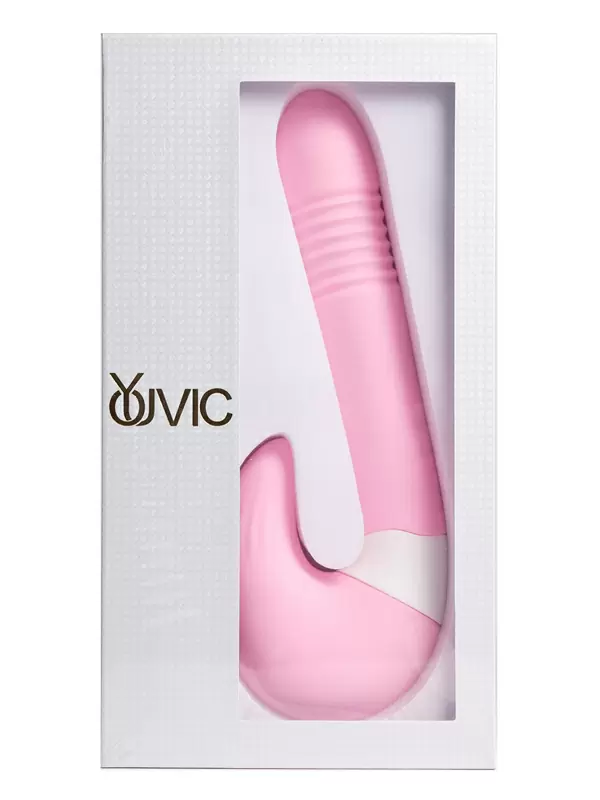 Изогнутый вибратор Youvic, 23,9 см, 10 режимов, силикон, розовый