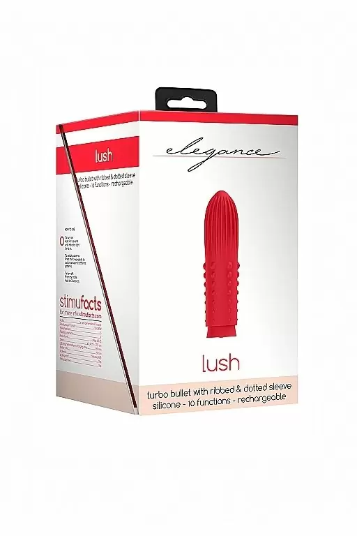 Турбо перезарежаемая вибропуля Lush (красная)