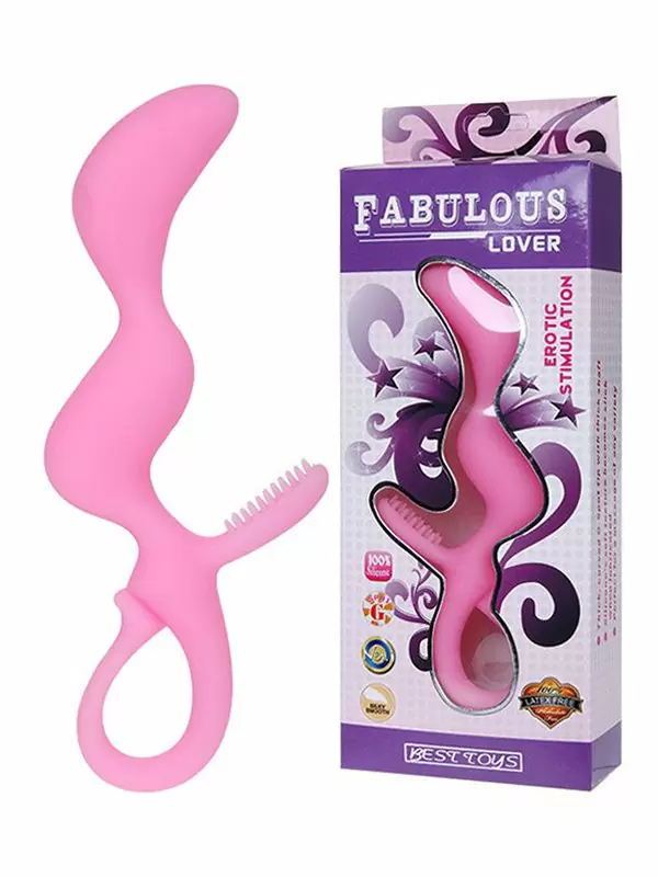 Анальный стимулятор зигзаг Fabulous Lover со щеточкой – розовый