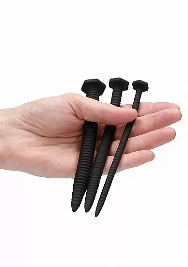 Набор из трех стимуляторов уретры (струн) Silicone Screw Plug Set