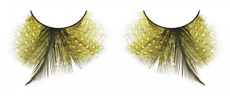 Ресницы перьевые Baci Розелла – желтый с черным