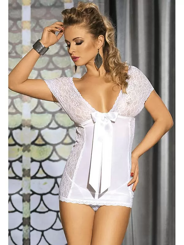 Очаровательная сорочка Caprice Eloisa – белый, L/XL