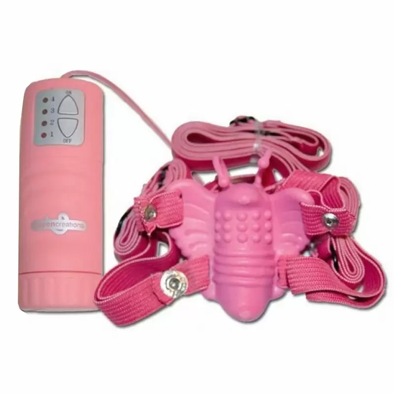 Вибростимулятор клитора Pure Vibes Butterfly в форме бабочки – розовый