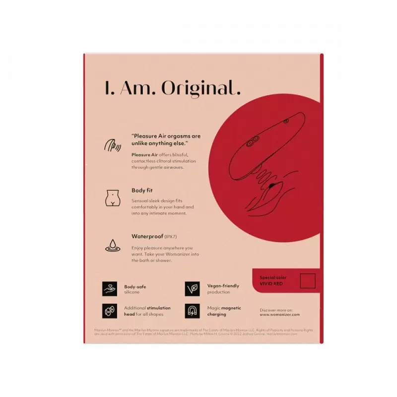 Бесконтактный клиторальный стимулятор Womanizer Marilyn Monroe Vivid Red
