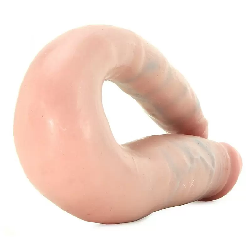 Фаллоимитатор двухголовый U-образный Double Trouble Small маленький – телесный