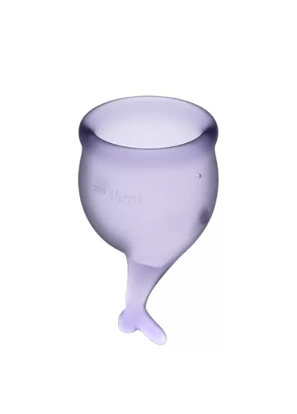 Набор менструальных чаш Satisfyer Feel secure Menstrual Cup, 15 и 20 мл, силикон, фиолетовый