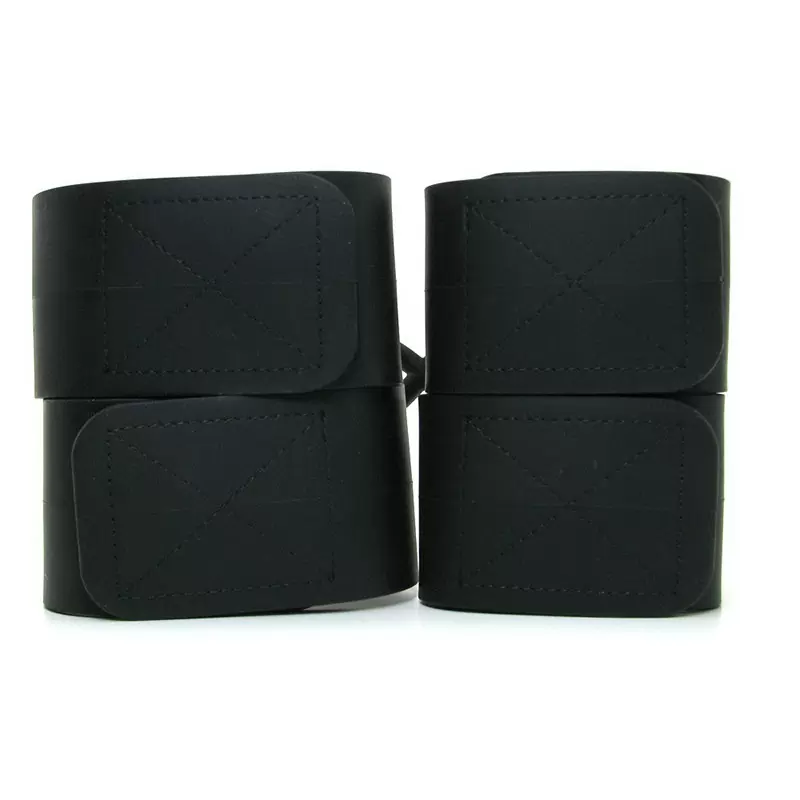 Набор наножников и наручников Silicone Submissions Hog Tie Cuffs – черный