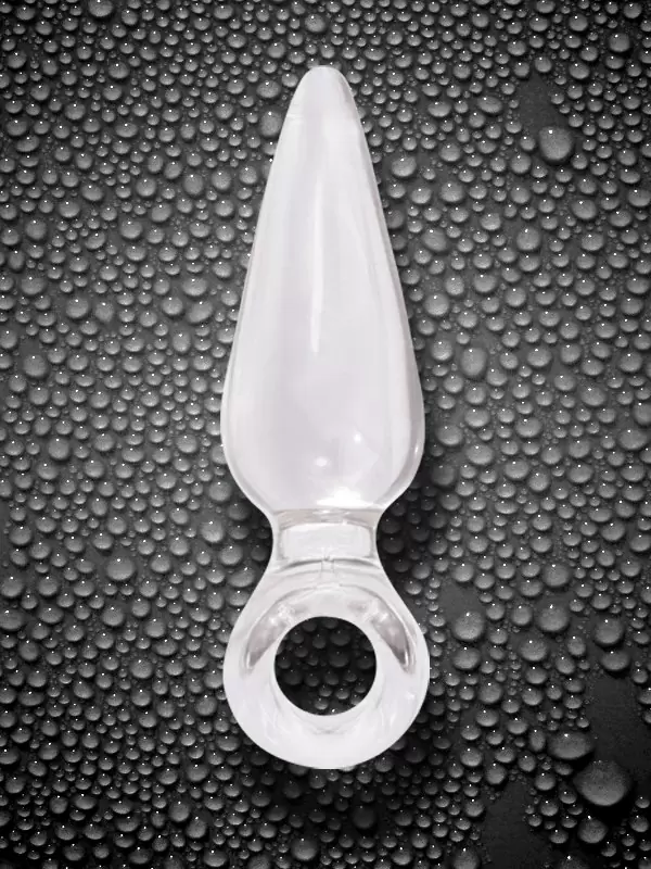 Анальная пробка большая с кольцом Jolie Pleasures - Clear