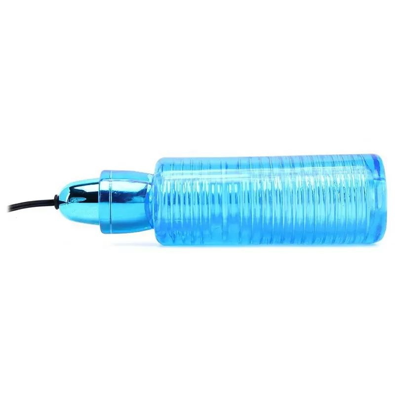 Мастурбатор Solo Slider 5X с вибро-пулей – голубой