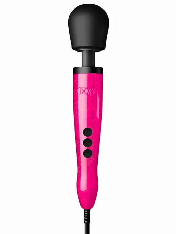 Мощный вибратор Doxy Die Cast, 37 см, силикон, розовый