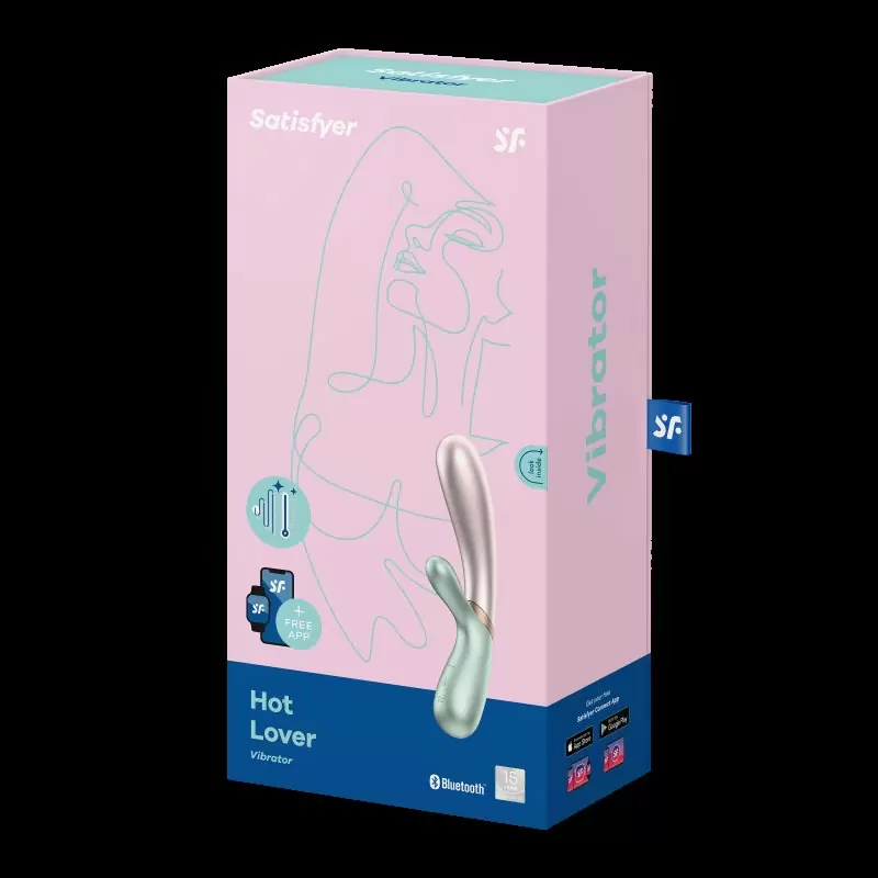 Вибратор Satisfyer Hot Lover с возможностью управления через приложение - золотистый/мятный