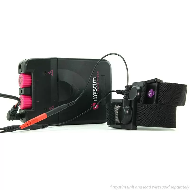 Манжеты на пенис и мошонку Charming Chuck с электростимуляцией – черный