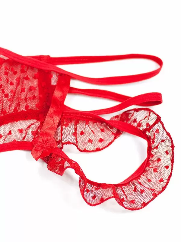 Очаровательные открытые трусики панти Anais Keira – красный, L