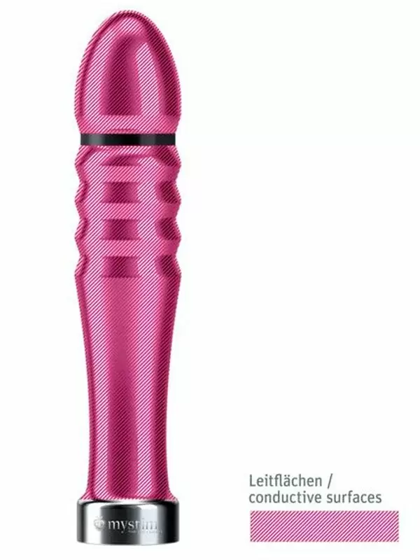 Анальный стимулятор Mystim Funky Fella Rilldildo для подключения к источнику электроимпульсов, 13 см, серебристый