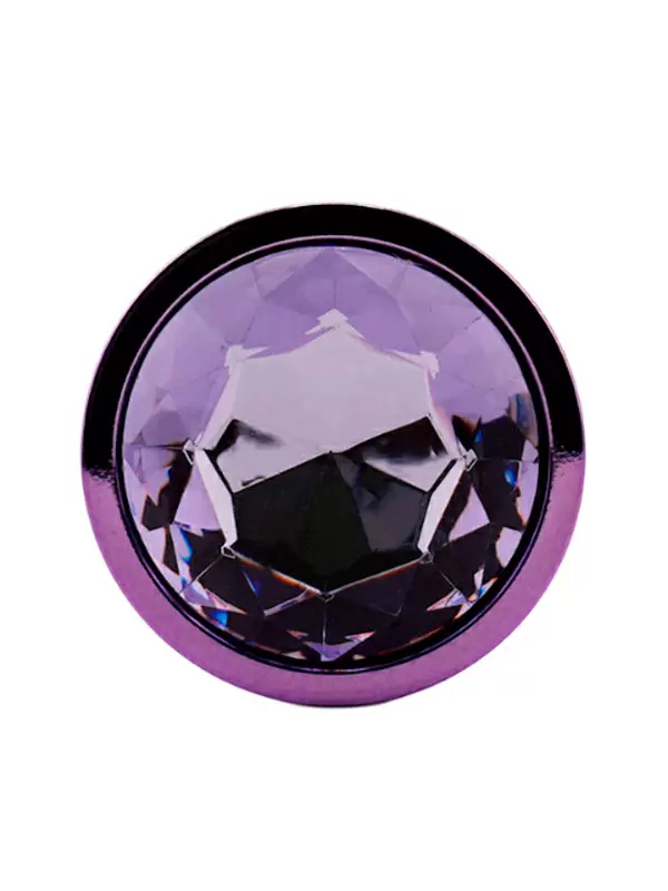 Фиолетовая алюминиевая текстурная анальная пробка Large