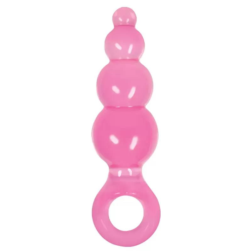 Анальная пробка с кольцом Jolie Ripples Mini – розовая