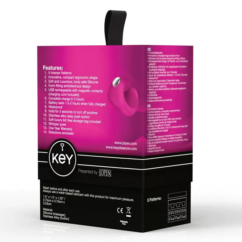 Водонепроницаемый вибромассажер на палец Pyxis - Pink