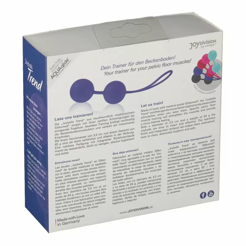 Вагинальные шарики Joyballs Trend со смещенным центром тяжести – фиолетовый