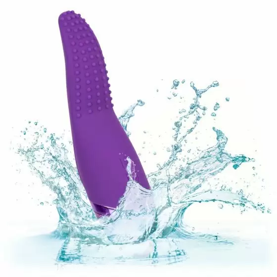 Ребристый стимулятор клитора AURA TICKLER, 12 режимов, 17,3 см, силикон, фиолетовый