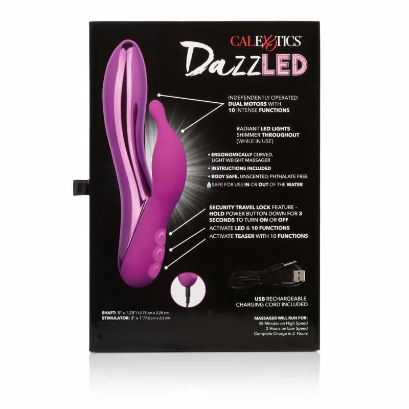 Вибратор-кролик DazzLED Radiance с пульсирующей светодиодной подсветкой - розовый