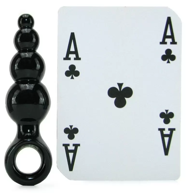 Анальная пробка с кольцом Jolie Ripples Mini – черная