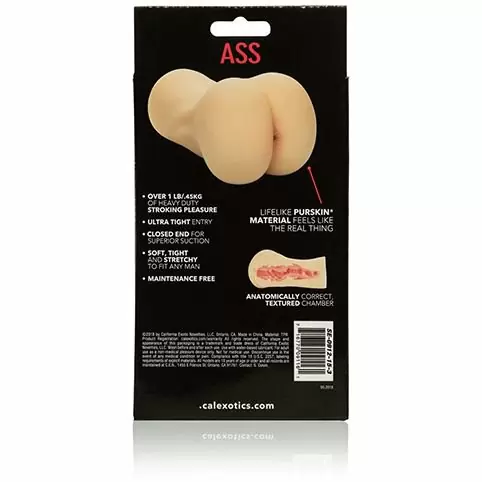 Мастурбатор закрытого типа с имитацией попки Calexotics Stroke It™ Ass-Ivory – телесный