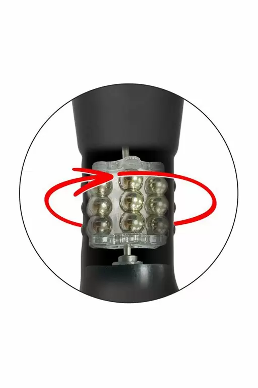 Инновационный массажер простаты Eclipse Beaded Probe с функцией памяти - черный