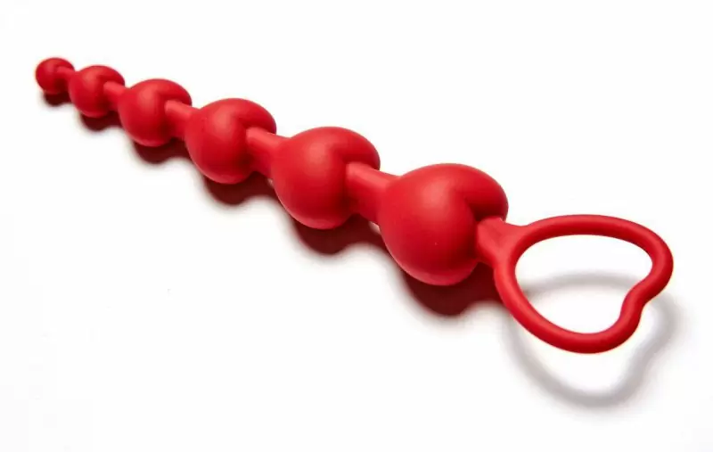 Анальная цепочка Love Beam бордового цвета