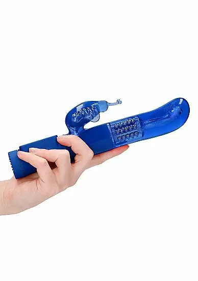 ВИБРАТОР КРОЛИК ROTATING BUTTERFLY - синий