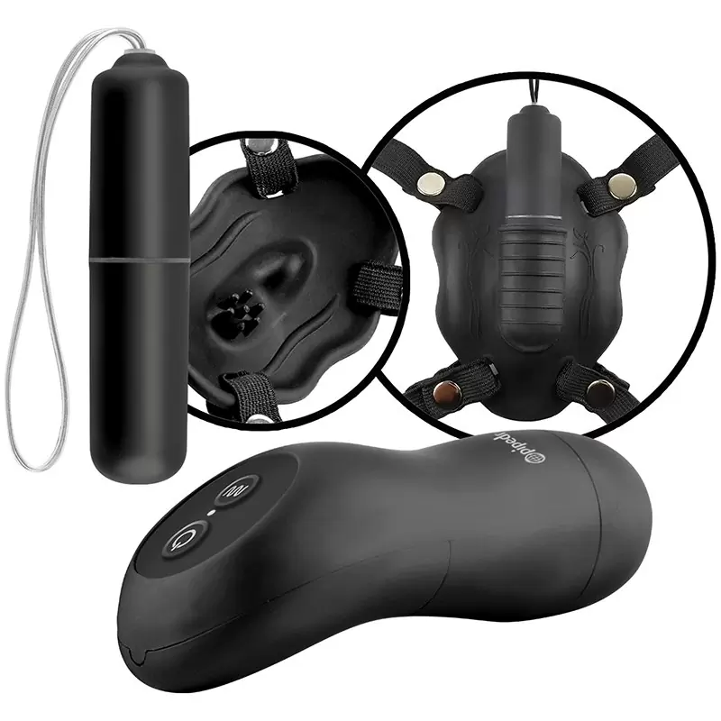 Стимулятор клитора бабочка Remote Control Butterfly Strap-On – черный	