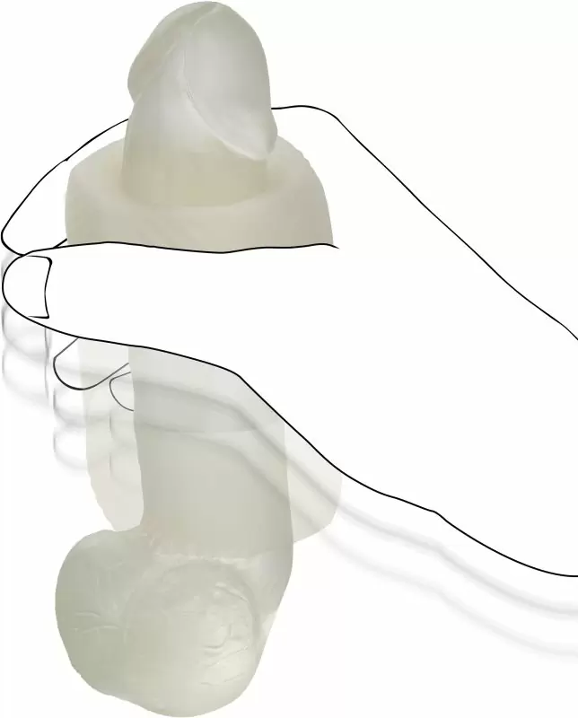 Эрекционное кольцо-бампер SLOP TOP NASTY LUV, диаметр 2,5 см, силикон, светящийся, белый