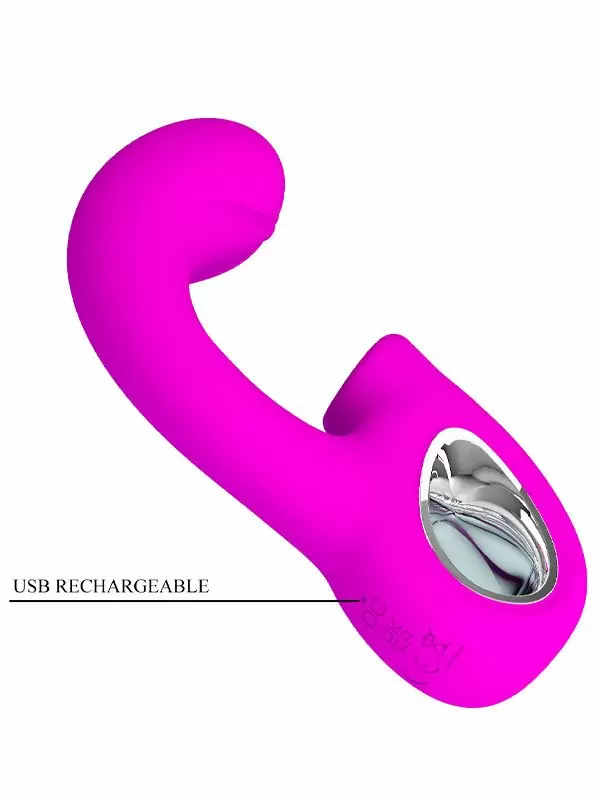 Инновационный вибратор-кролик Baile Sibel с бесконтактной стимуляцией клитора, 10 режимов, 15,5 см