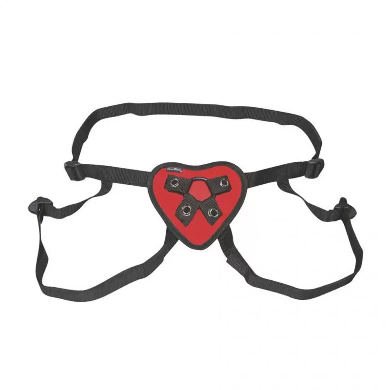 Трусики-сердечко для страпона Red Heart Strap-On Harness – красный