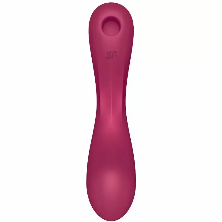 Изогнутый вибратор Satisfyer Curvy Trinity 1, с двумя моторами, 17,4 см, красный
