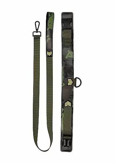 Ошейник с поводком Collar With Leash - Army Theme