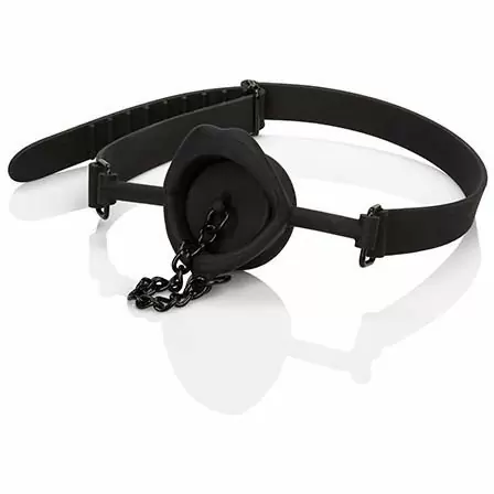 Набор: сексуальный боди, размер S/L, с V-образным воротником, черный и кляп с пробкой, диаметр 3.8 см, черный