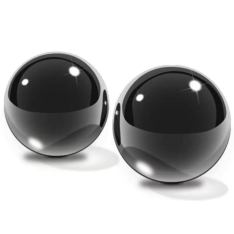 Вагинальные шарики Medium Black Glass Ben-Wa Balls