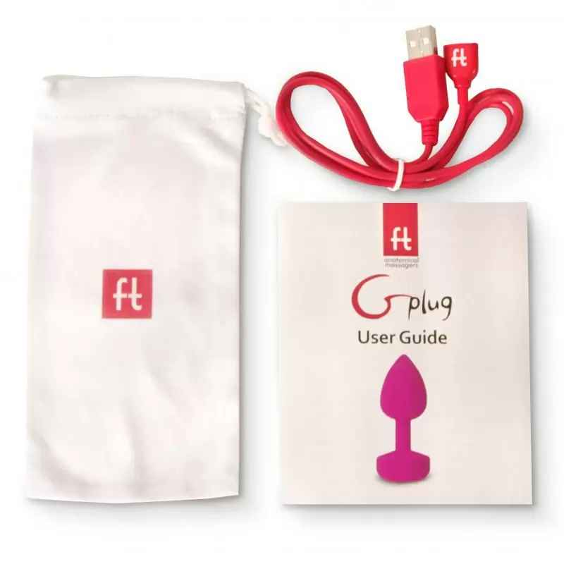 Аккумуляторная маленькая анальная пробка Gplug с вибрацией - розовый